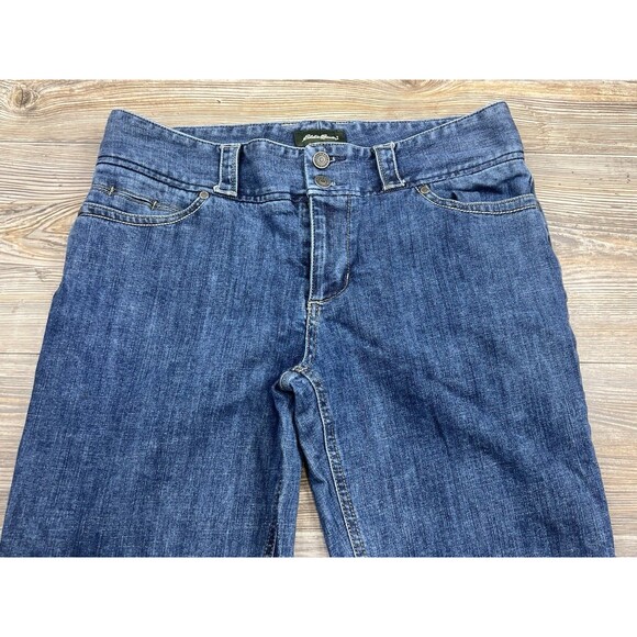 Eddie Bauer Flare Leg Blue Jeans Women's Size 10 Med Wash Stretch - Picture 3 of 16